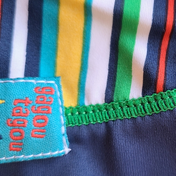 Gagou Tagou navy striped fitted swim trunks - Picture 5 of 6